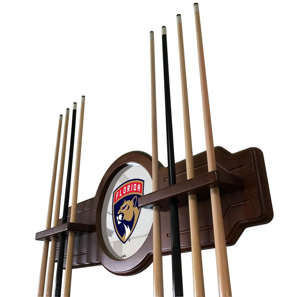 Florida Panthers Cue Rack in English Tudor Finish. Picture 2