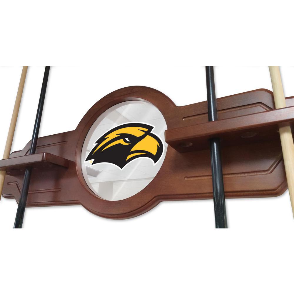 Southern Miss Cue Rack in English Tudor Finish. Picture 3