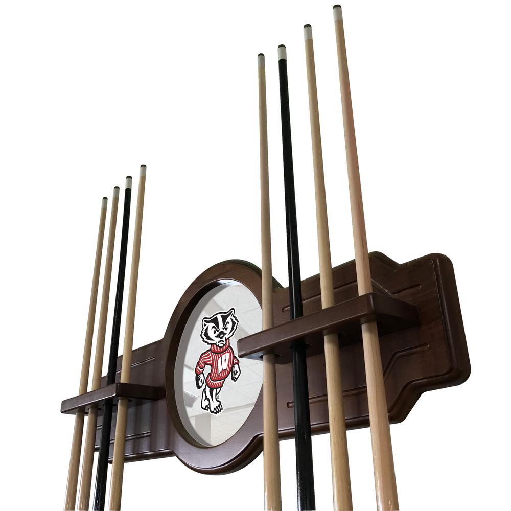 Wisconsin "Badger" Cue Rack in English Tudor Finish. Picture 2