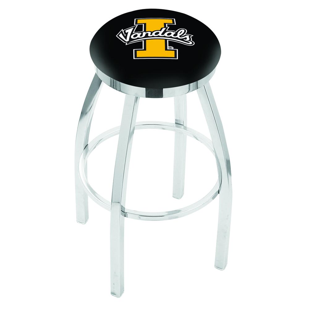36" L8C2C - Chrome Idaho Swivel Bar Stool with Accent Ring by Holland Bar Stool Company. Picture 1