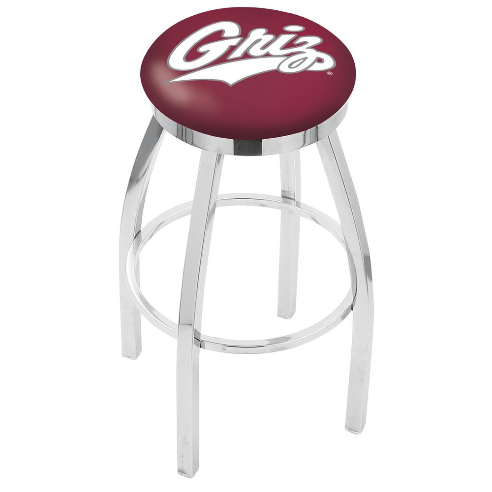 36" L8C2C - Chrome Montana Swivel Bar Stool with Accent Ring by Holland Bar Stool Company. Picture 1