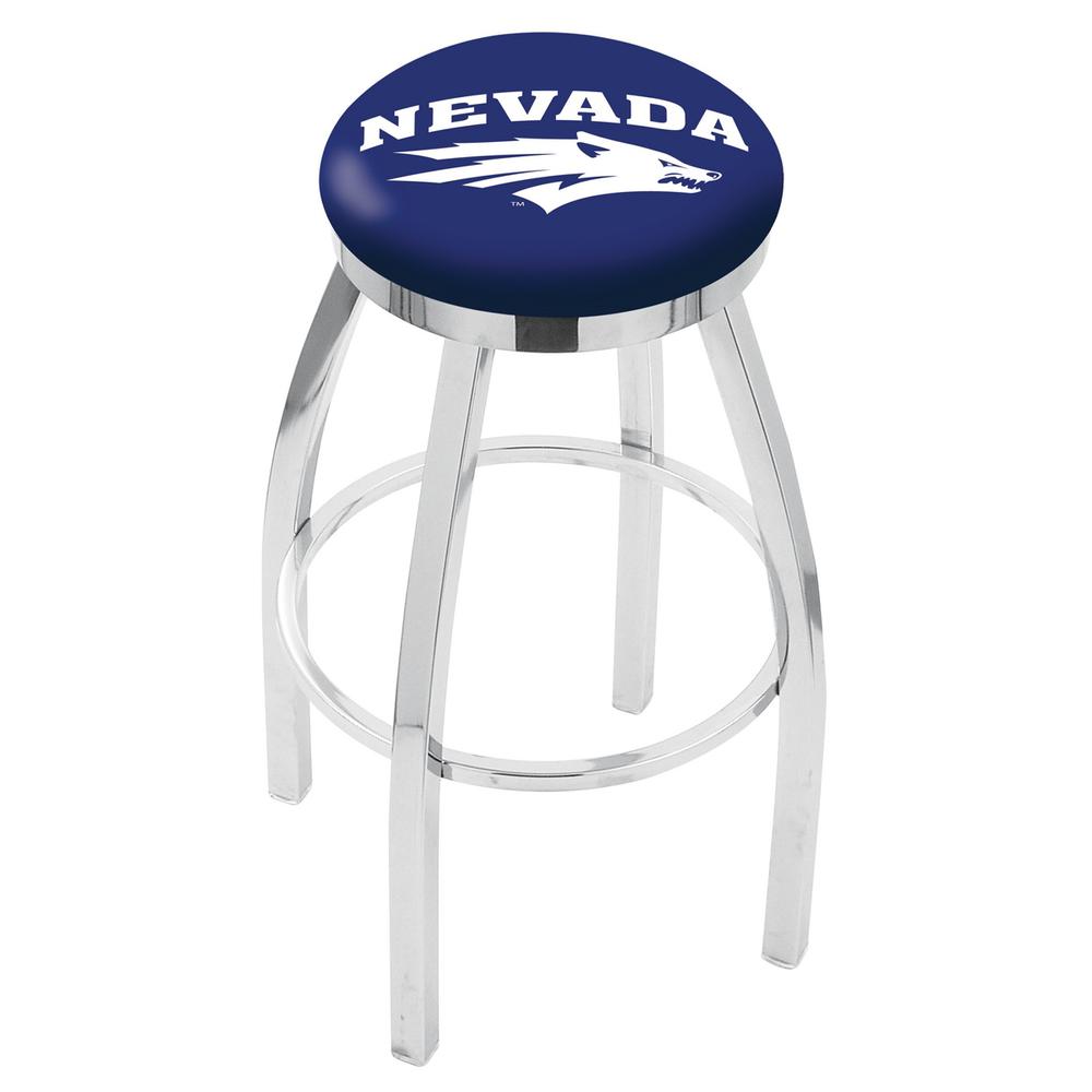36" L8C2C - Chrome Nevada Swivel Bar Stool with Accent Ring by Holland Bar Stool Company. Picture 1