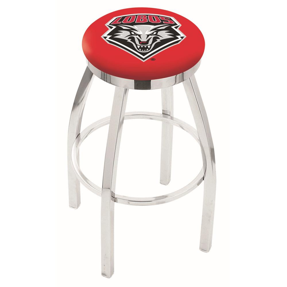 36" L8C2C - Chrome New Mexico Swivel Bar Stool with Accent Ring by Holland Bar Stool Company. Picture 1