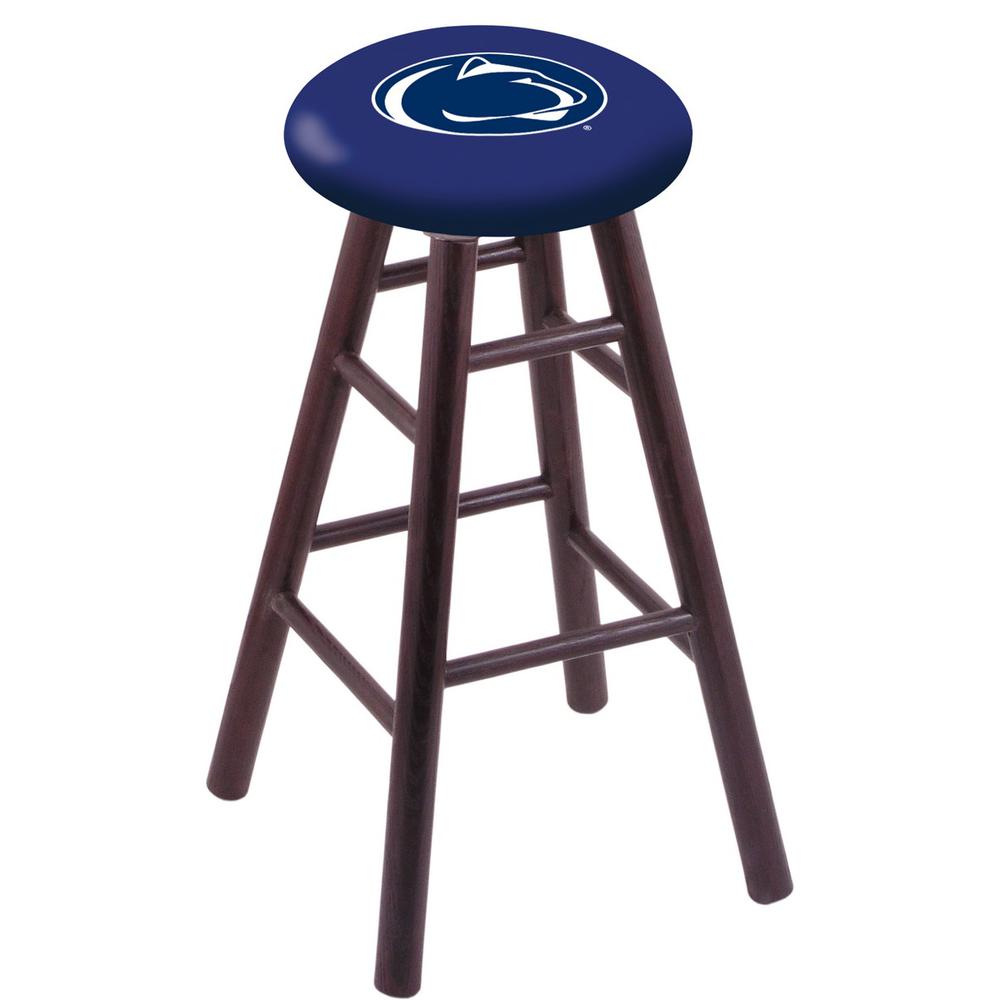 Oak Extra Tall Bar Stool in Dark Cherry Finish with Penn State Seat. Picture 1