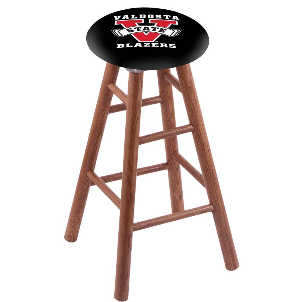 Oak Extra Tall Bar Stool in Medium Finish with Valdosta State Seat. Picture 1