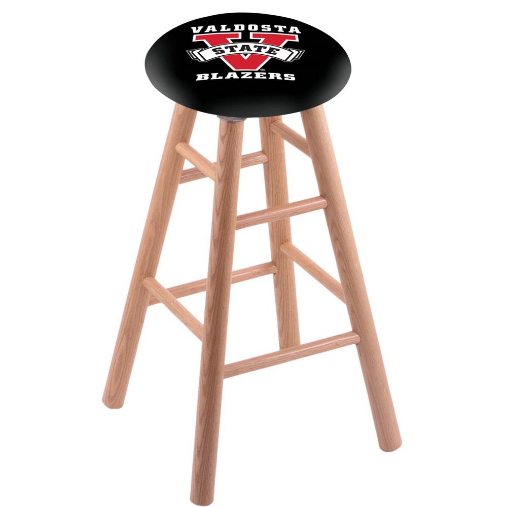 Oak Extra Tall Bar Stool in Natural Finish with Valdosta State Seat. Picture 1