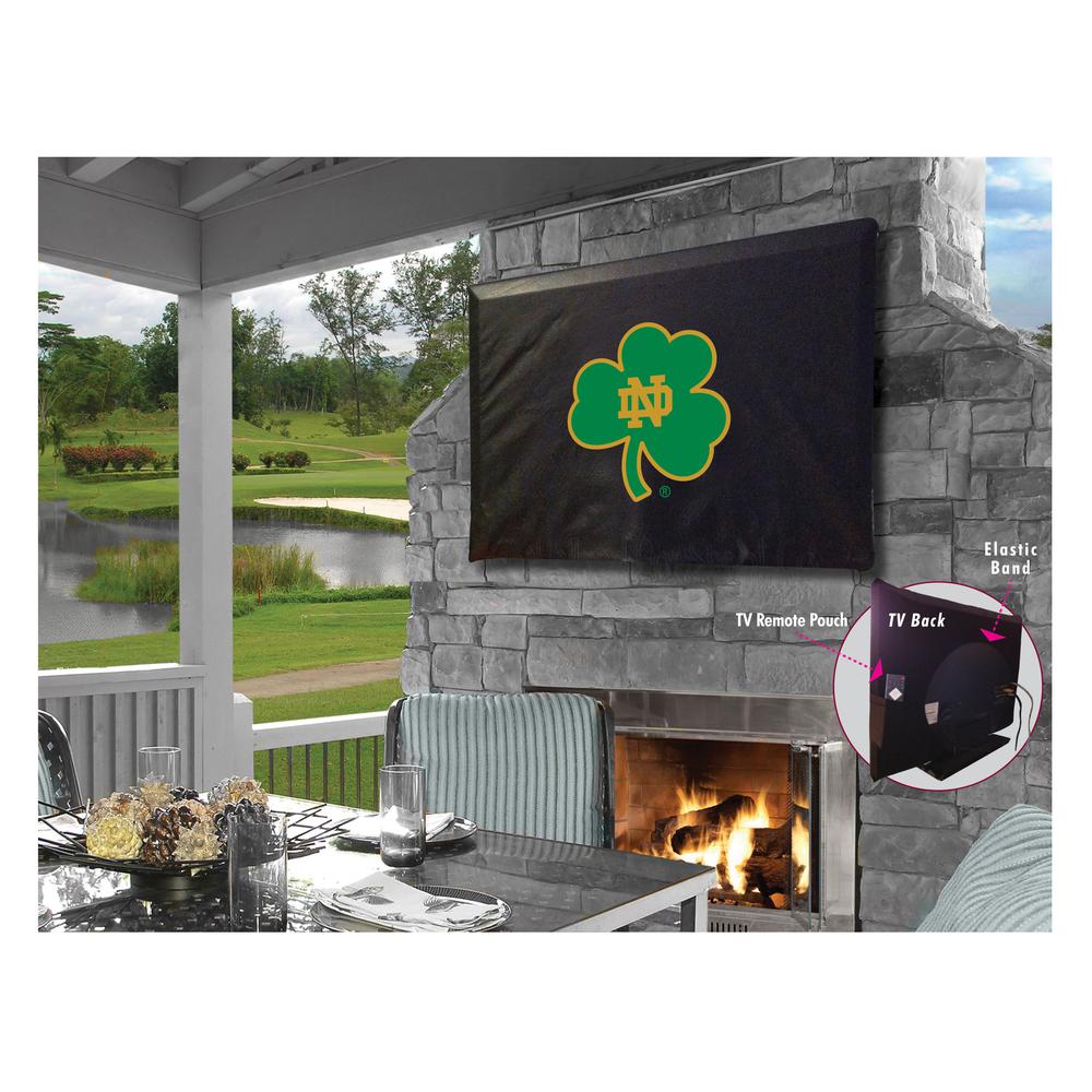 Notre Dame (Shamrock) TV Cover (TV sizes 50"-56") by Covers by HBS. Picture 1