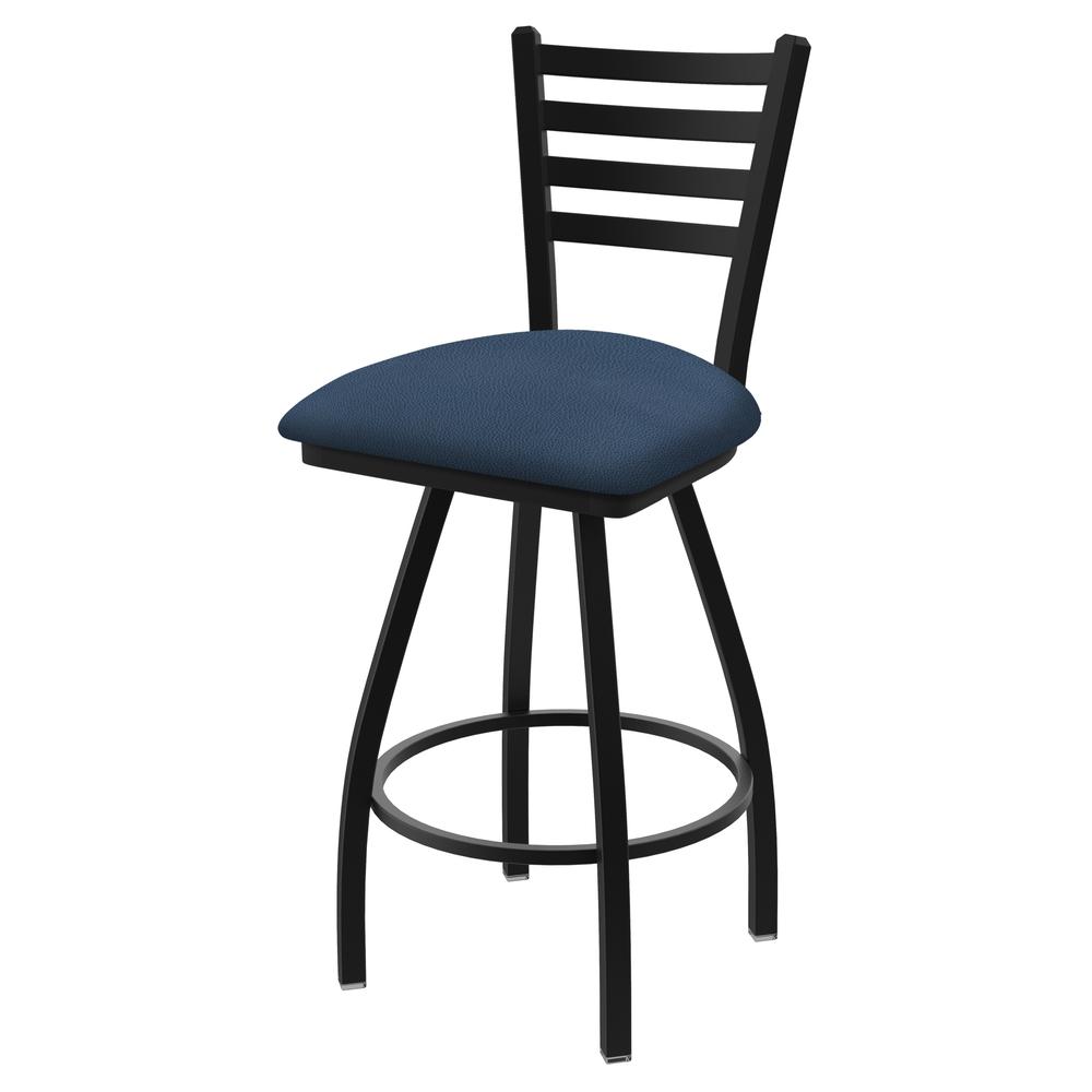 XL 410 Jackie 36" Swivel Extra Tall Bar Stool with Black Wrinkle Finish and Rein Bay Seat. Picture 1