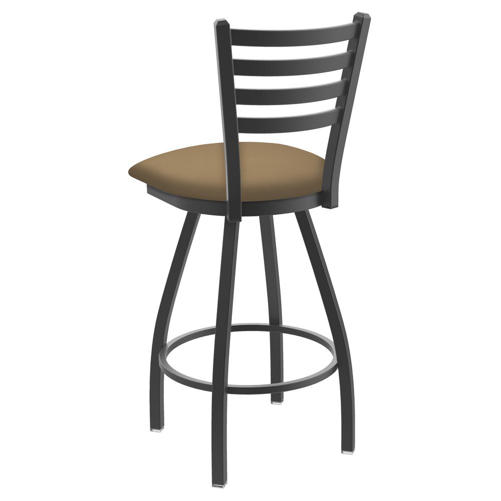 XL 410 Jackie 36" Swivel Extra Tall Bar Stool with Pewter Finish and Canter Sand Seat. Picture 2