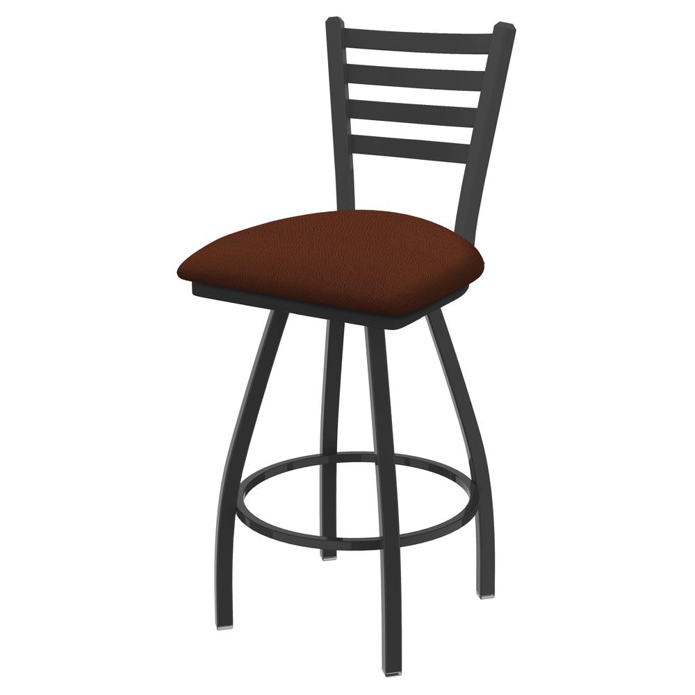 XL 410 Jackie 36" Swivel Extra Tall Bar Stool with Pewter Finish and Rein Adobe Seat. Picture 1