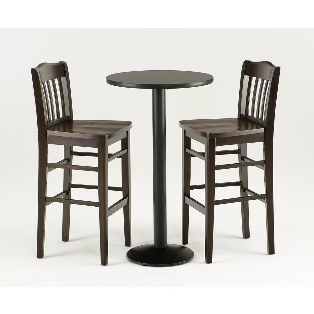 3110 25" Counter Stool with Black Finish and a Black Seat. Picture 3