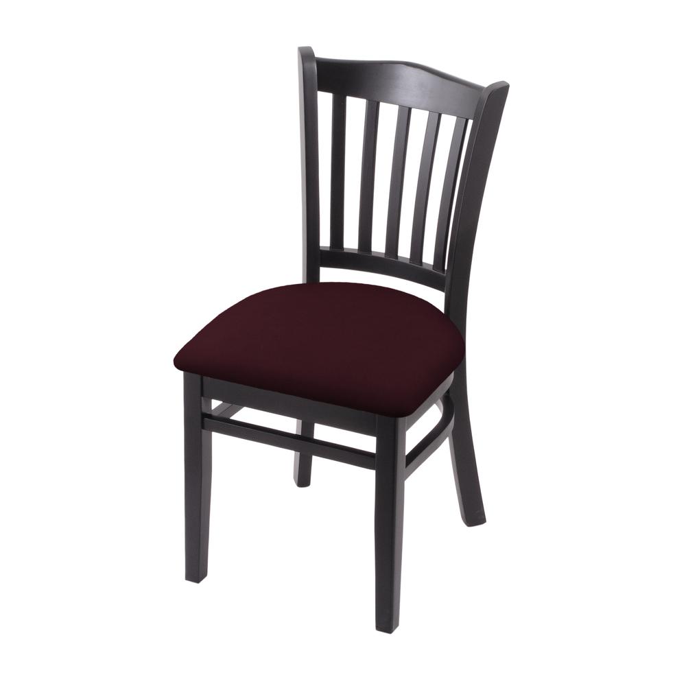 3120 18" Chair with Black Finish and Canter Bordeaux Seat. Picture 1