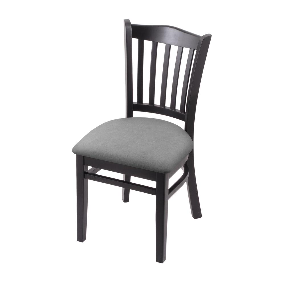 3120 18" Chair with Black Finish and Canter Folkstone Grey Seat. Picture 1