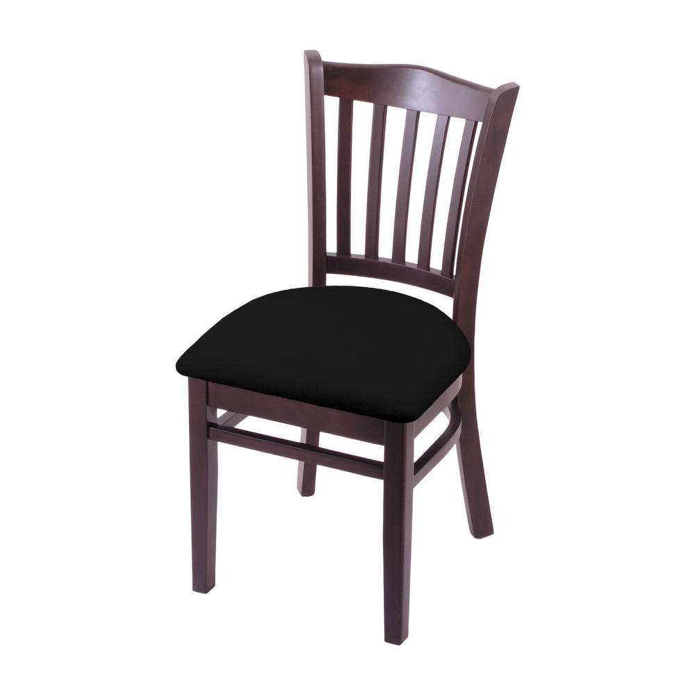 3120 18" Chair with Dark Cherry Finish and Black Vinyl Seat. Picture 1