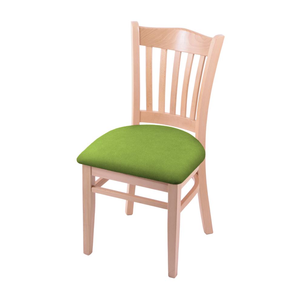 3120 18" Chair with Natural Finish and Canter Kiwi Green Seat. Picture 1