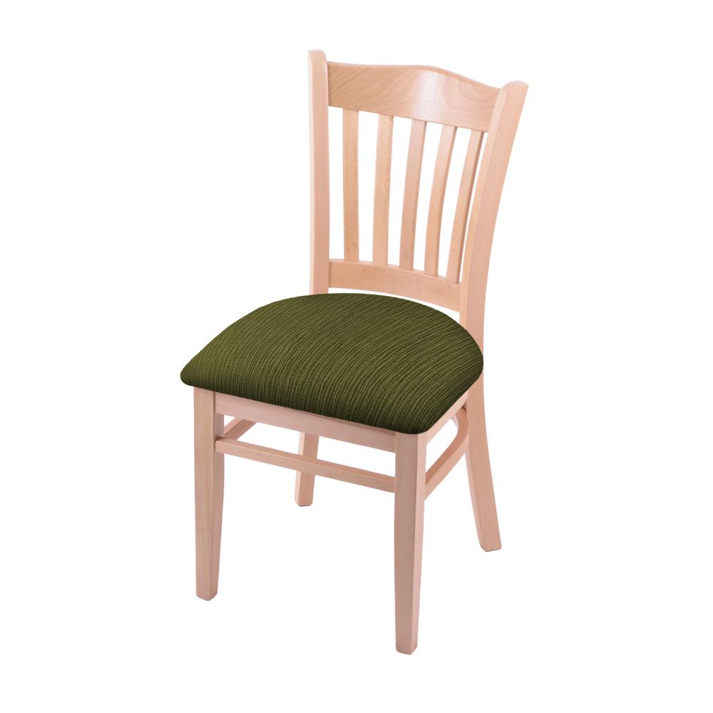 3120 18" Chair with Natural Finish and Graph Parrot Seat. Picture 1