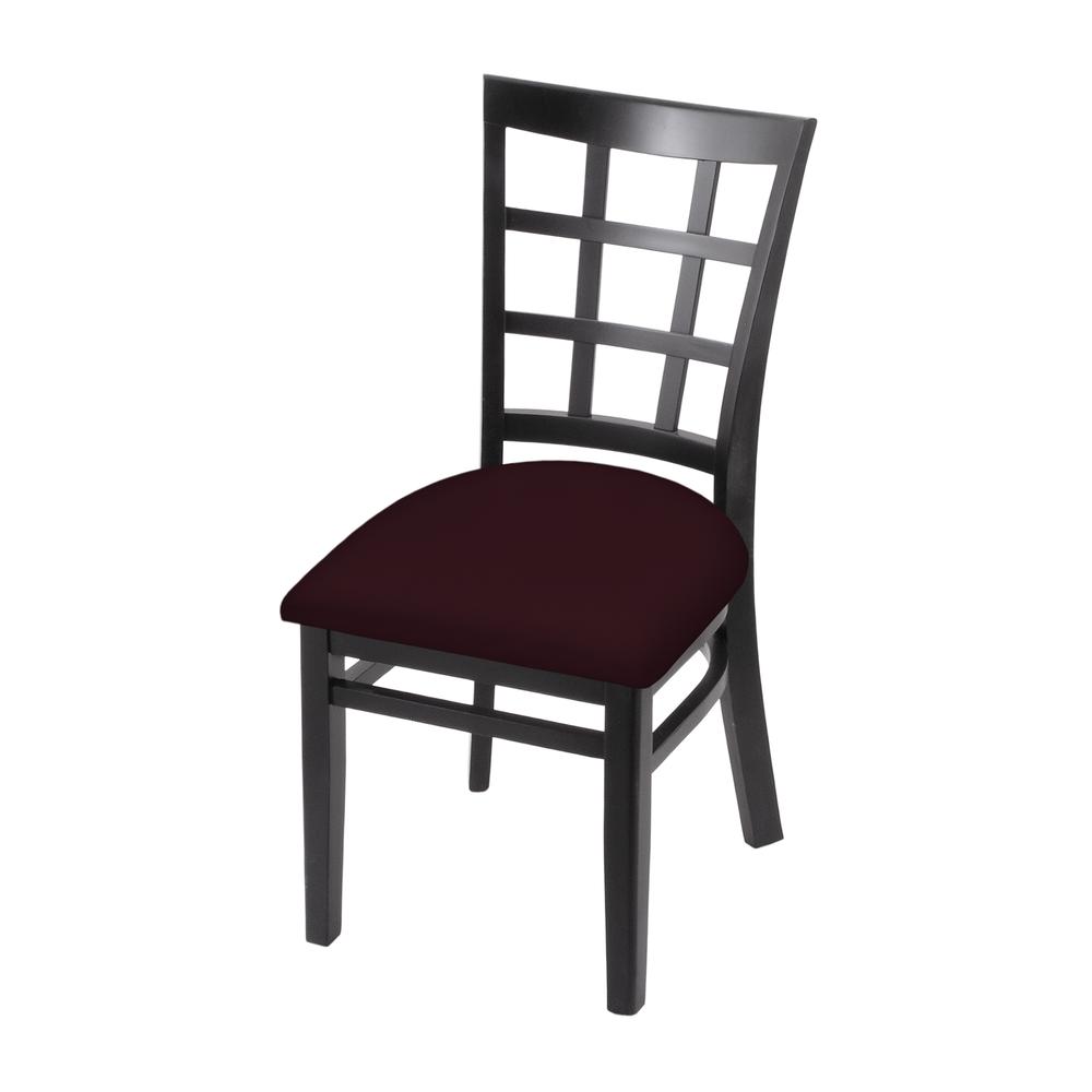 3130 18" Chair with Black Finish and Canter Bordeaux Seat. Picture 1