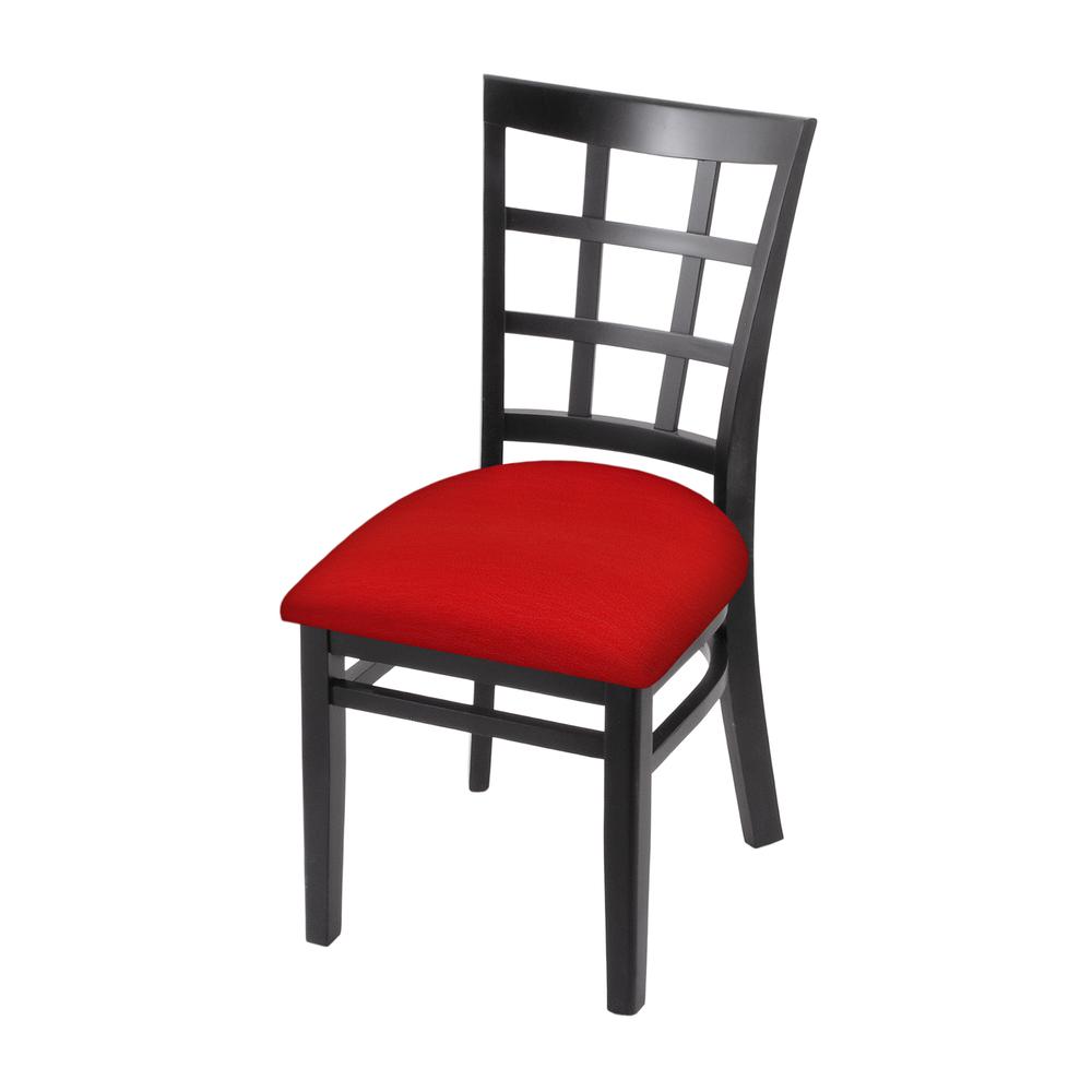 3130 18" Chair with Black Finish and Canter Red Seat. Picture 1