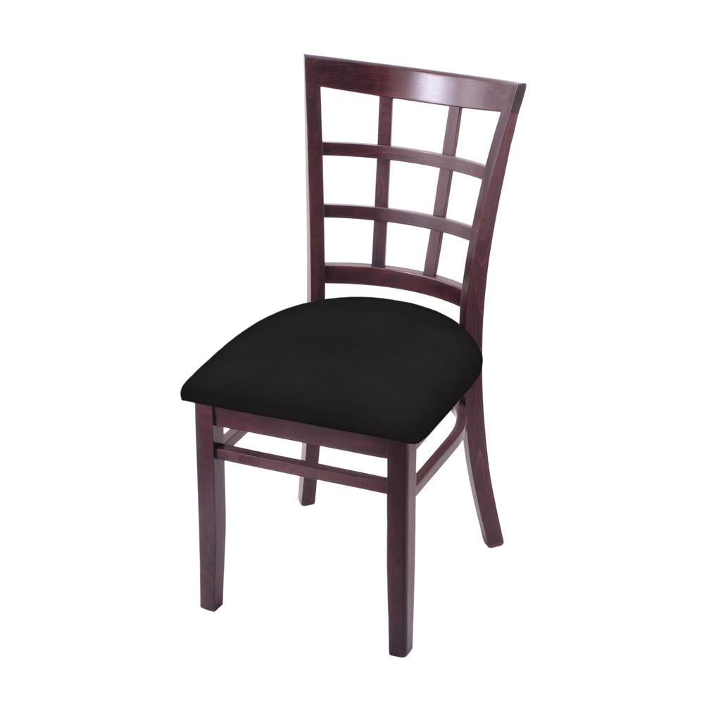 3130 18" Chair with Dark Cherry Finish and Canter Espresso Seat. Picture 1