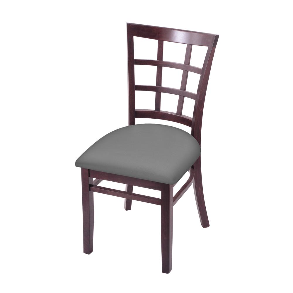 3130 18" Chair with Dark Cherry Finish and Canter Folkstone Grey Seat. Picture 1