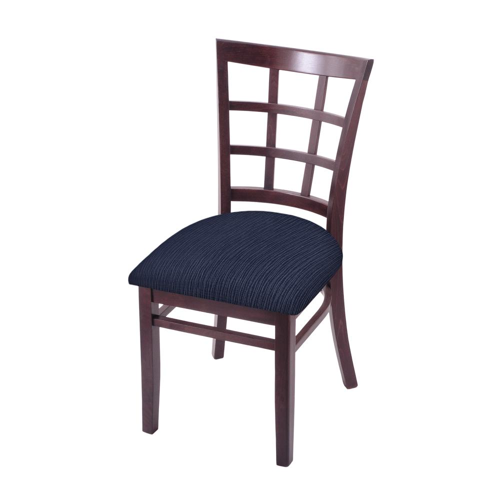 3130 18" Chair with Dark Cherry Finish and Graph Anchor Seat. Picture 1