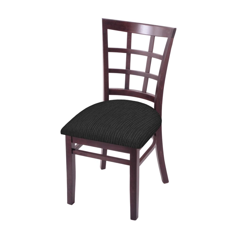 3130 18" Chair with Dark Cherry Finish and Graph Coal Seat. Picture 1