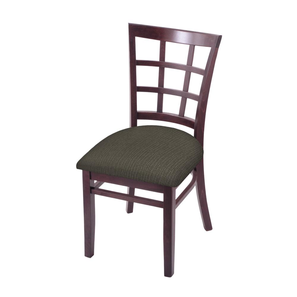 3130 18" Chair with Dark Cherry Finish and Graph Chalice Seat. Picture 1