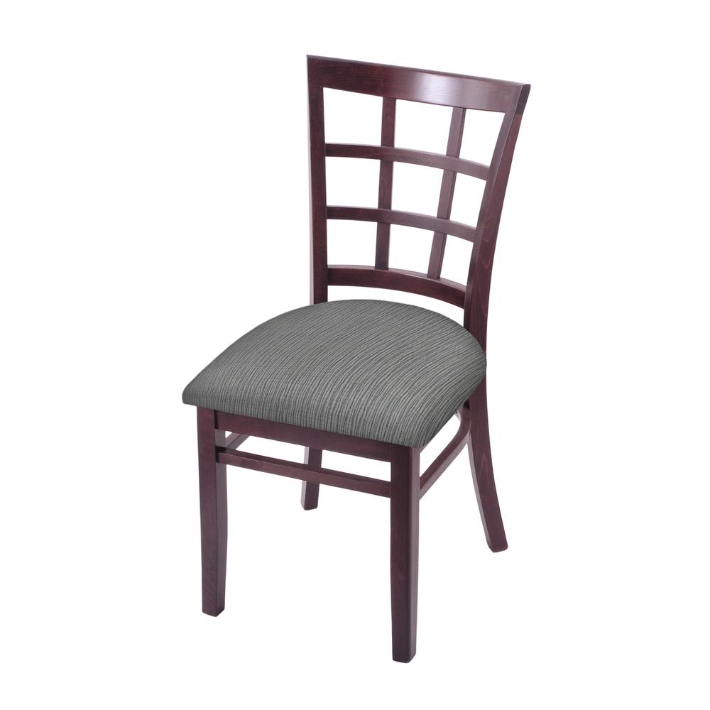 3130 18" Chair with Dark Cherry Finish and Graph Alpine Seat. Picture 1
