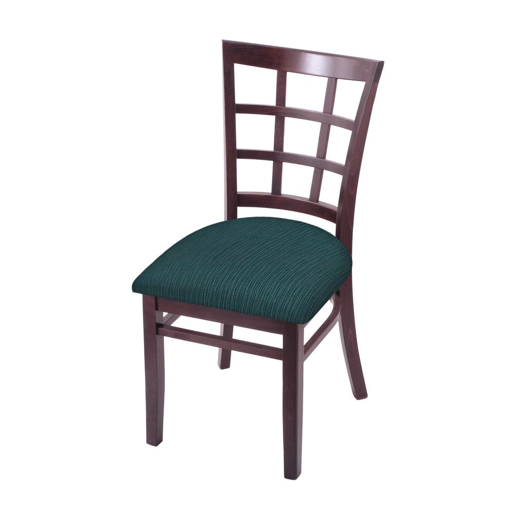 3130 18" Chair with Dark Cherry Finish and Graph Tidal Seat. The main picture.
