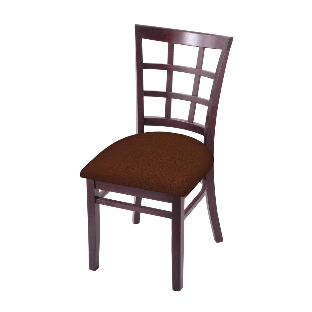 3130 18" Chair with Dark Cherry Finish and Rein Adobe Seat. Picture 1