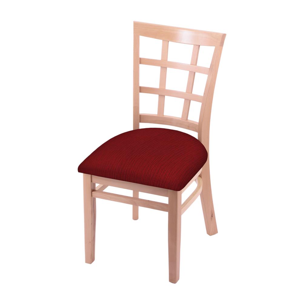 3130 18" Chair with Natural Finish and Graph Ruby Seat. The main picture.