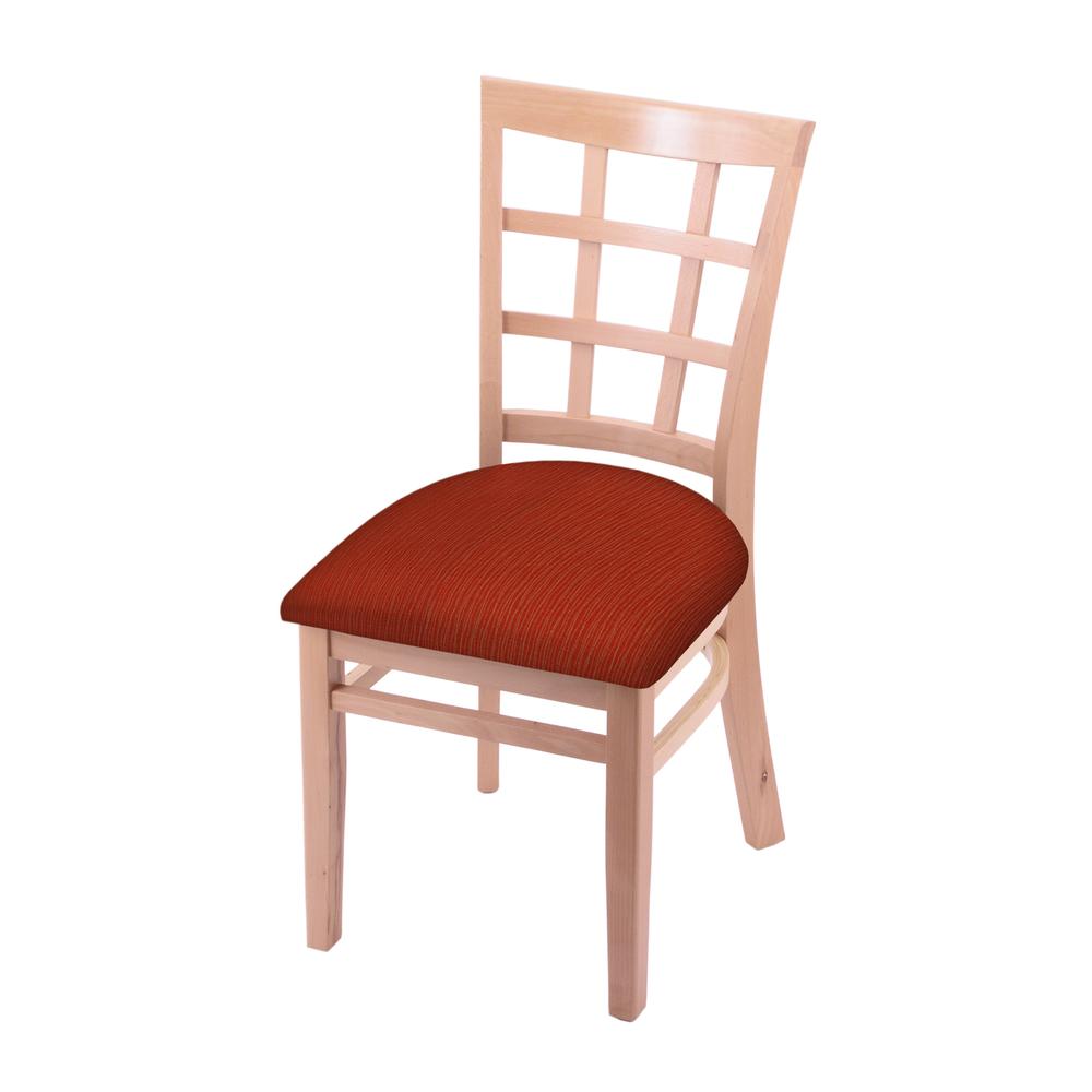 3130 18" Chair with Natural Finish and Graph Poppy Seat. Picture 1