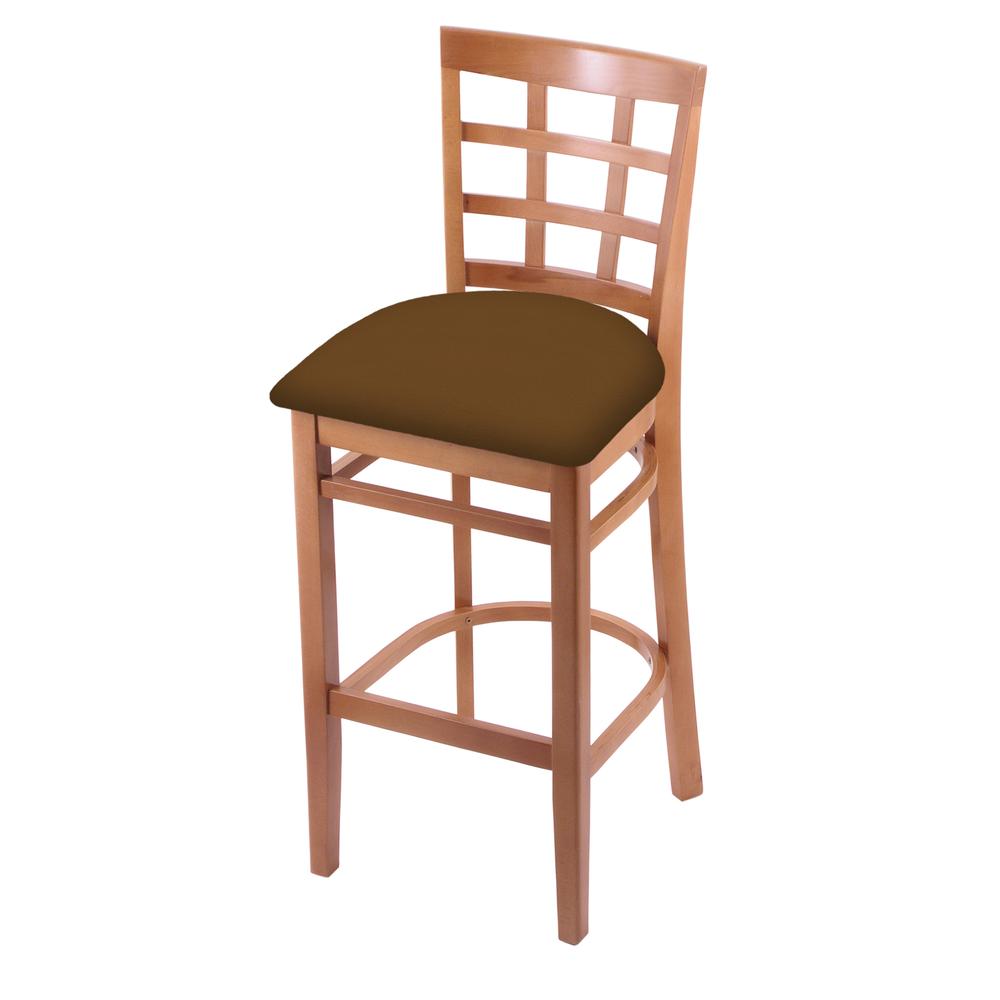 3130 25" Counter Stool with Medium Finish and Canter Thatch Seat. Picture 1