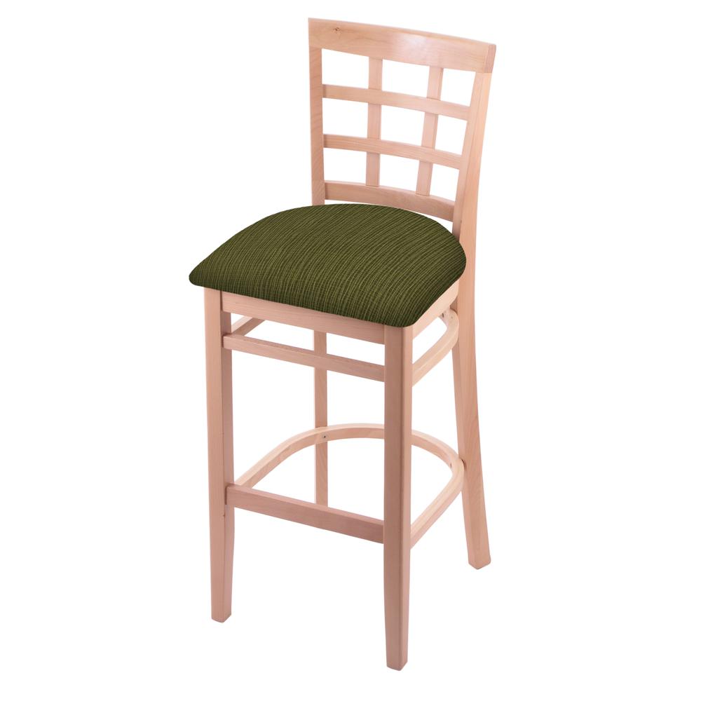 3130 25" Counter Stool with Natural Finish and Graph Parrot Seat. The main picture.