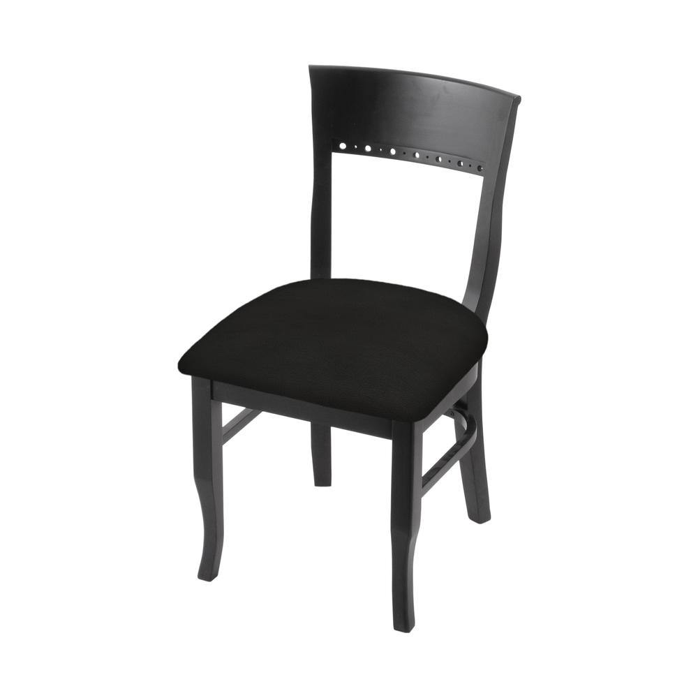 3160 18" Chair with Black Finish and Canter Espresso Seat. Picture 1