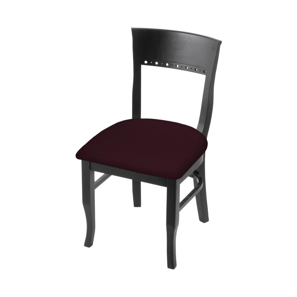 3160 18" Chair with Black Finish and Canter Bordeaux Seat. Picture 1