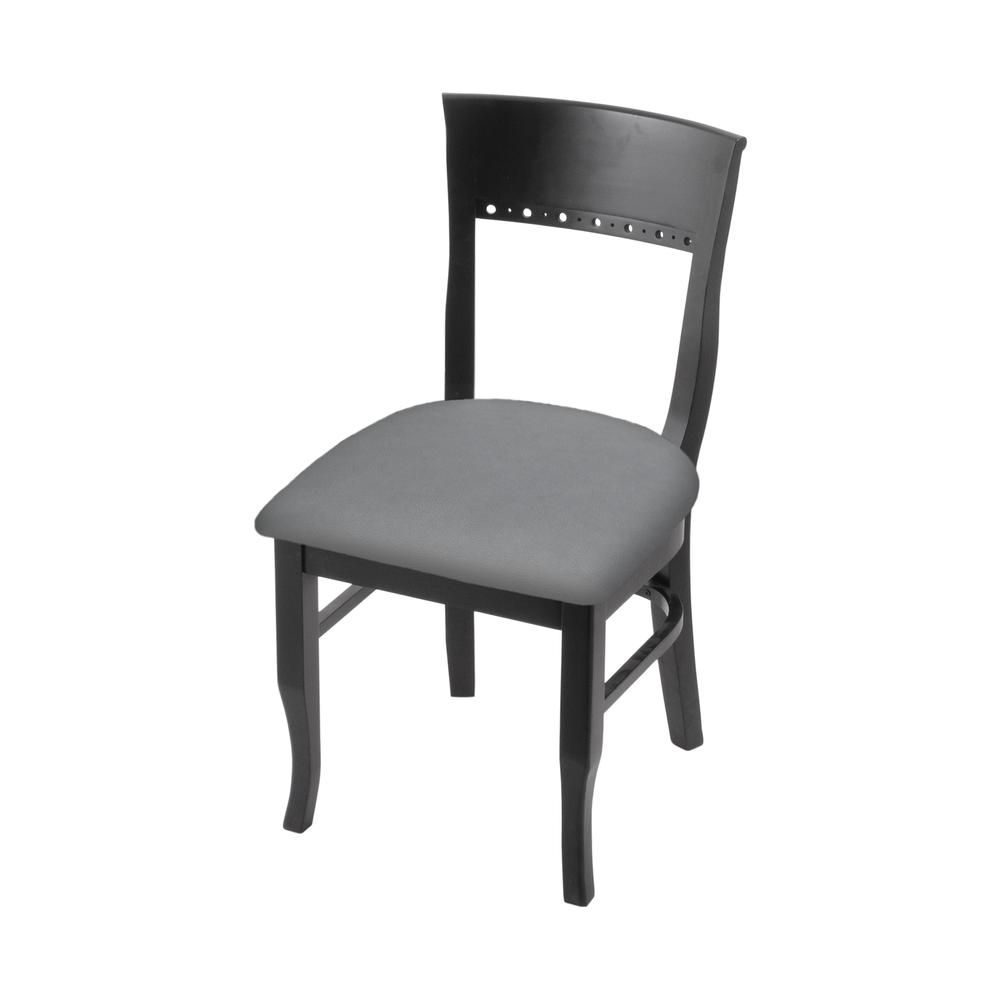 3160 18" Chair with Black Finish and Canter Folkstone Grey Seat. Picture 1