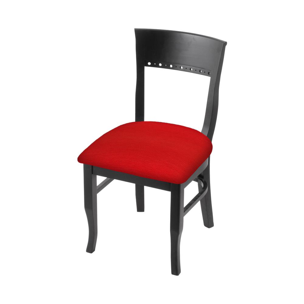 3160 18" Chair with Black Finish and Canter Red Seat. Picture 1