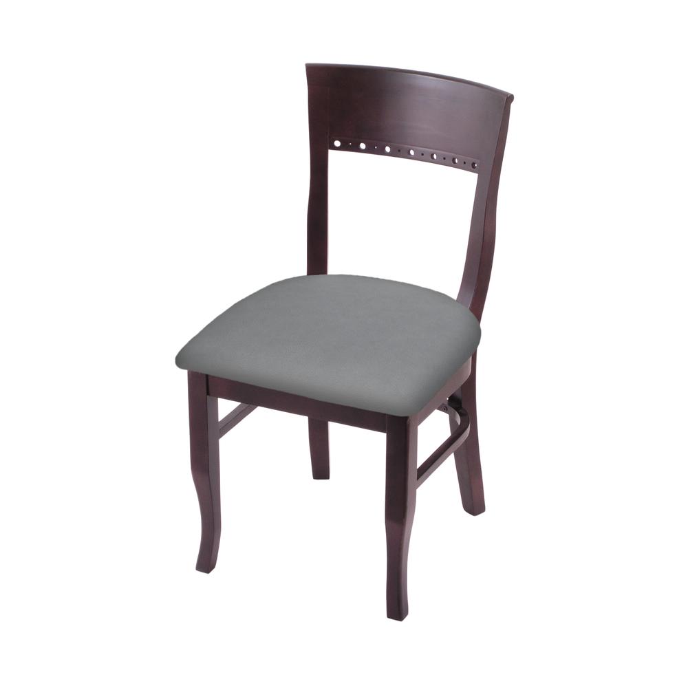 3160 18" Chair with Dark Cherry Finish and Canter Folkstone Grey Seat. Picture 1