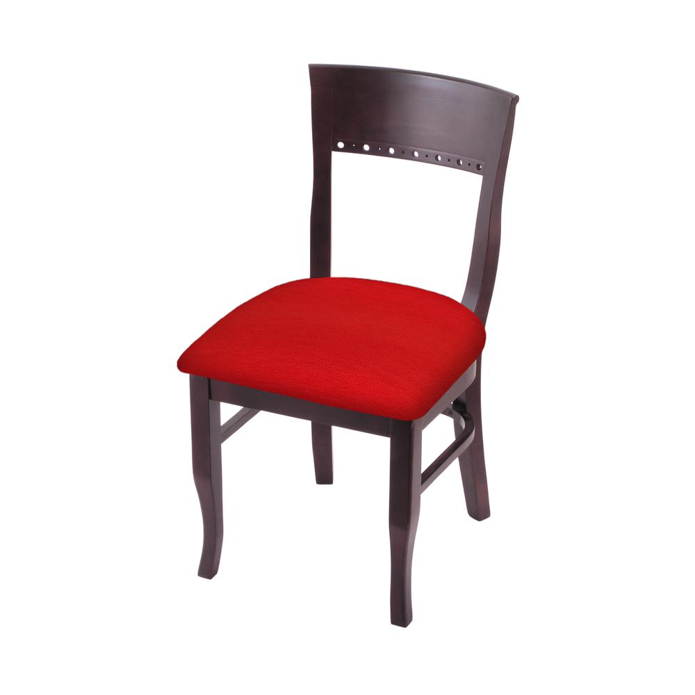 3160 18" Chair with Dark Cherry Finish and Canter Red Seat. Picture 1