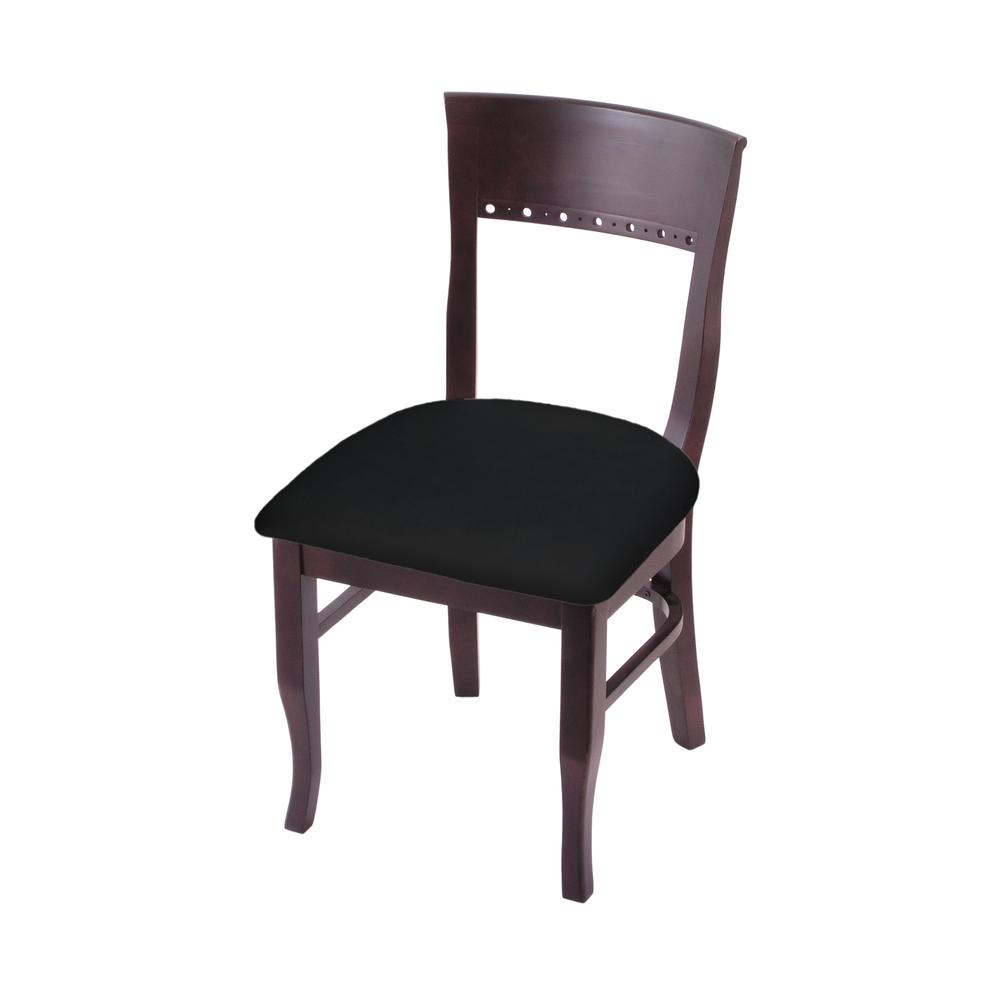 3160 18" Chair with Dark Cherry Finish and Black Vinyl Seat. Picture 1