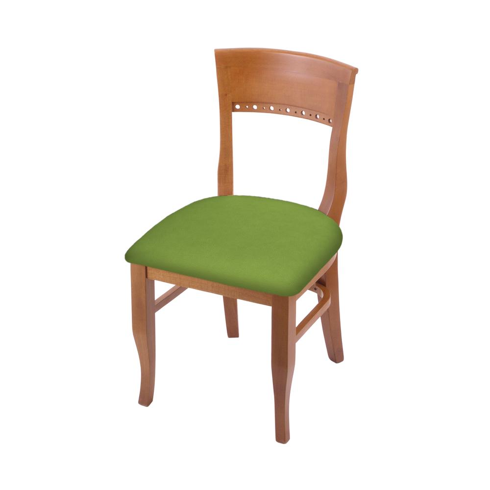 3160 18" Chair with Medium Finish and Canter Kiwi Green Seat. Picture 1