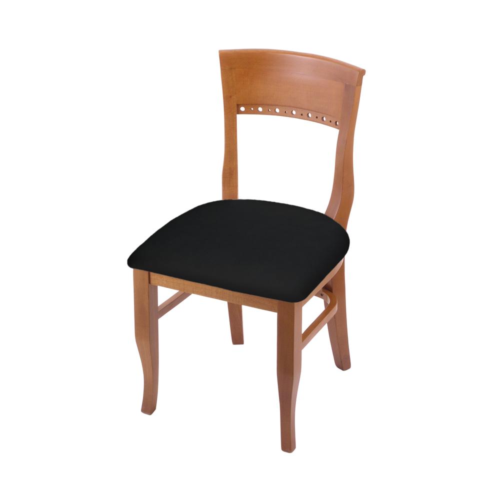 3160 18" Chair with Medium Finish and Black Vinyl Seat. The main picture.