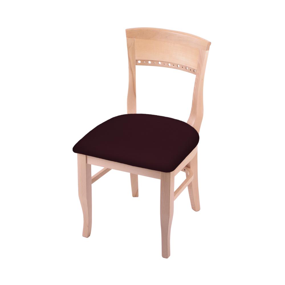 3160 18" Chair with Natural Finish and Canter Bordeaux Seat. Picture 1