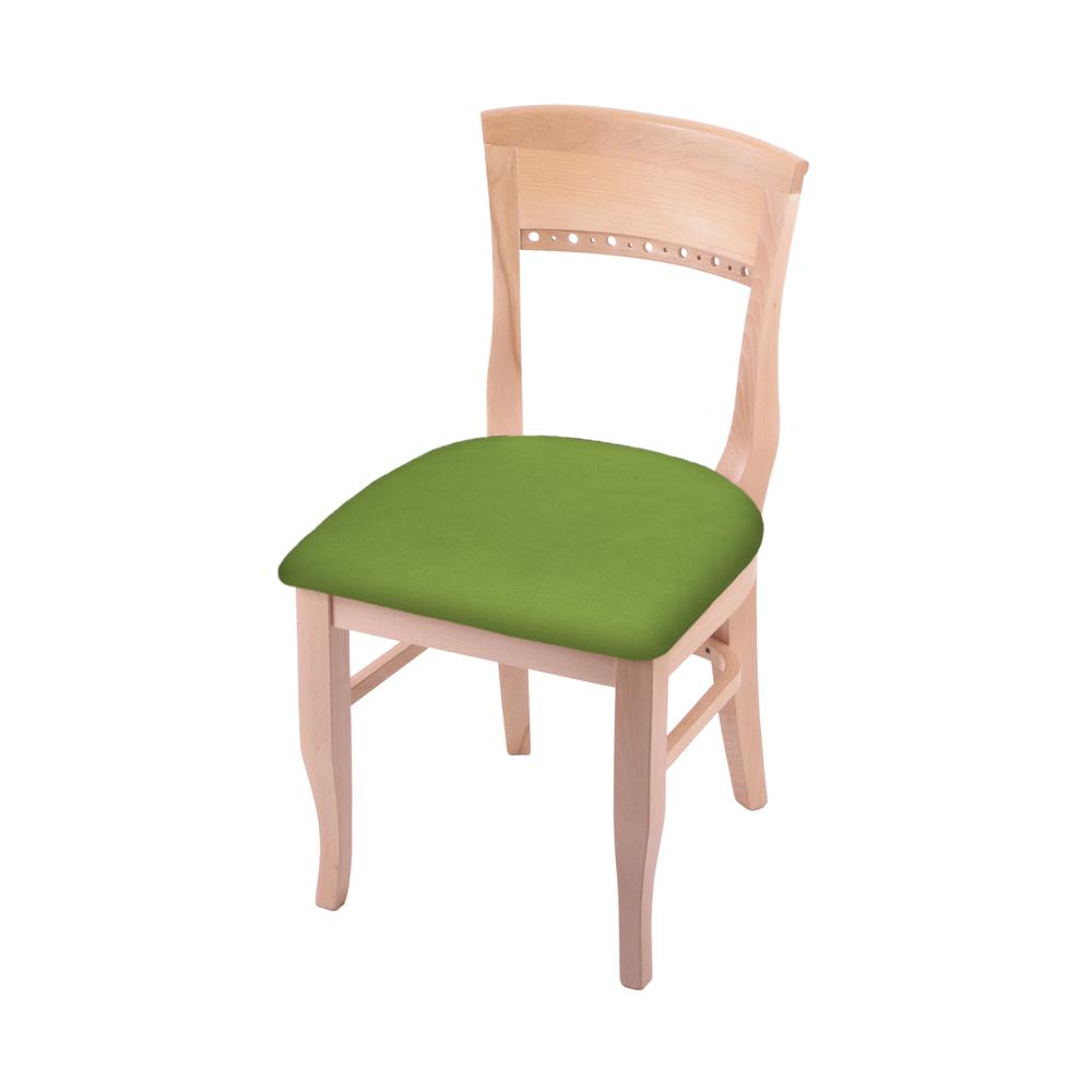 3160 18" Chair with Natural Finish and Canter Kiwi Green Seat. Picture 1
