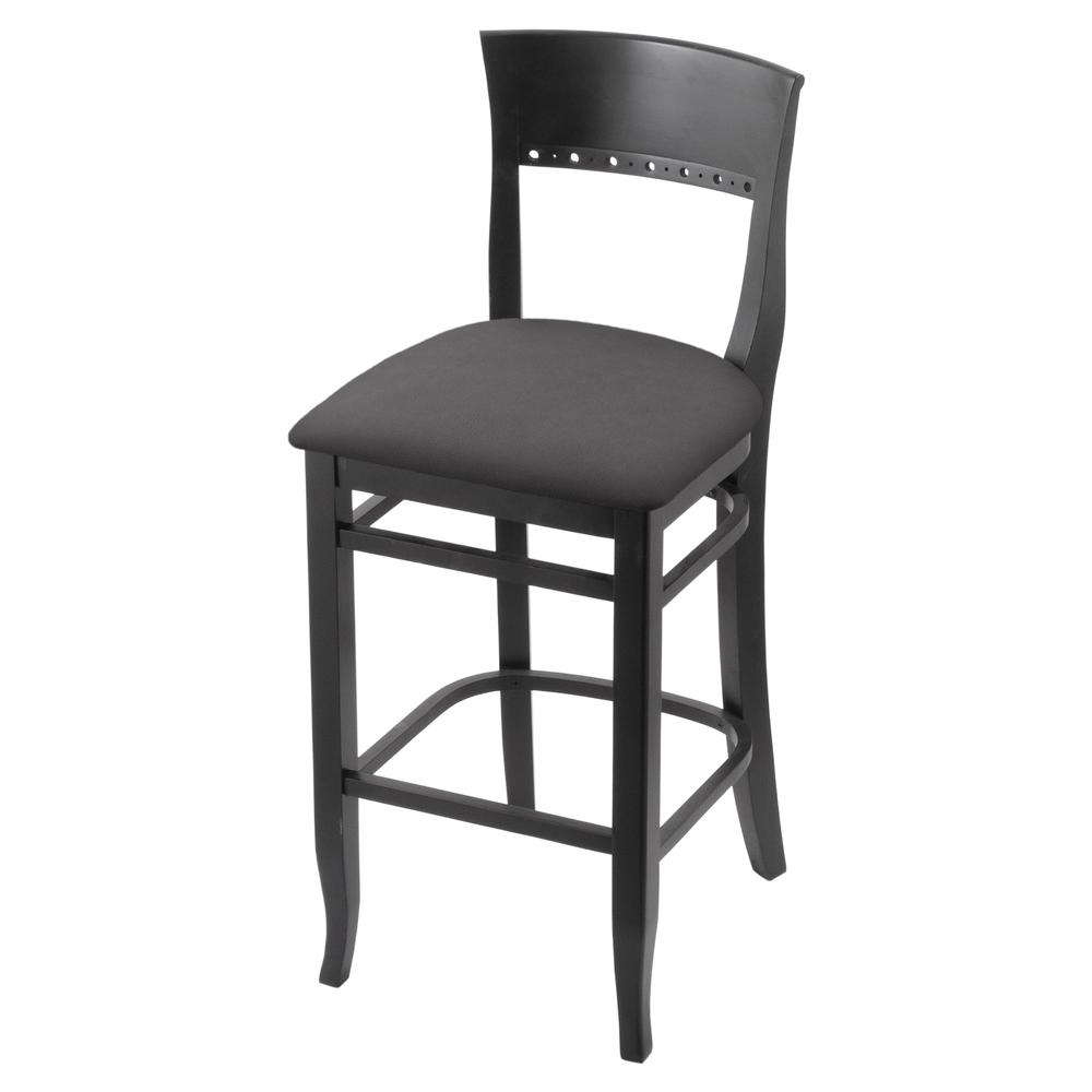 3160 25" Bar Stool with Black Finish and Canter Storm Seat. Picture 1