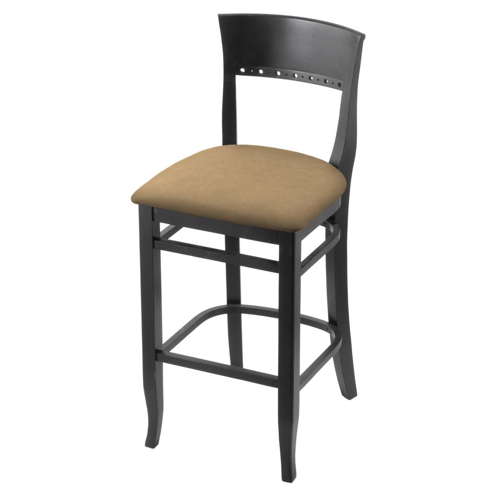 3160 25" Bar Stool with Black Finish and Canter Sand Seat. The main picture.