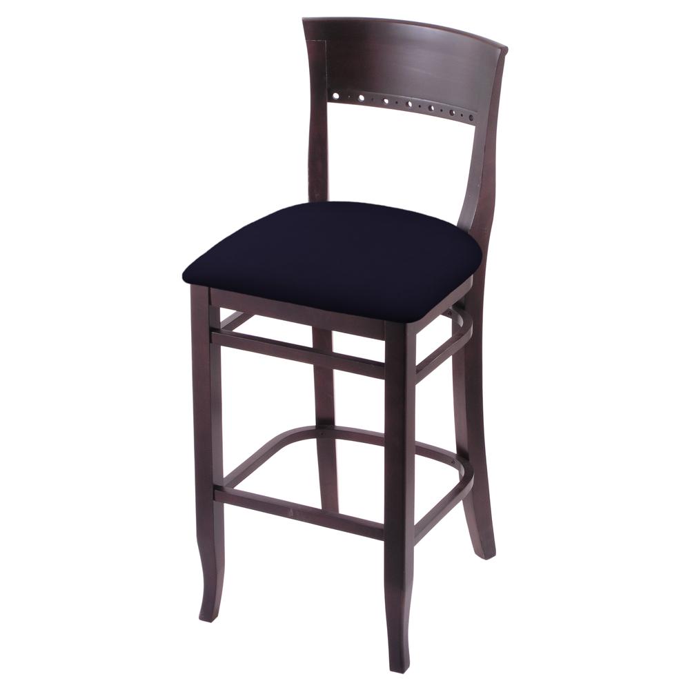 3160 25" Bar Stool with Dark Cherry Finish and Canter Twilight Seat. Picture 1