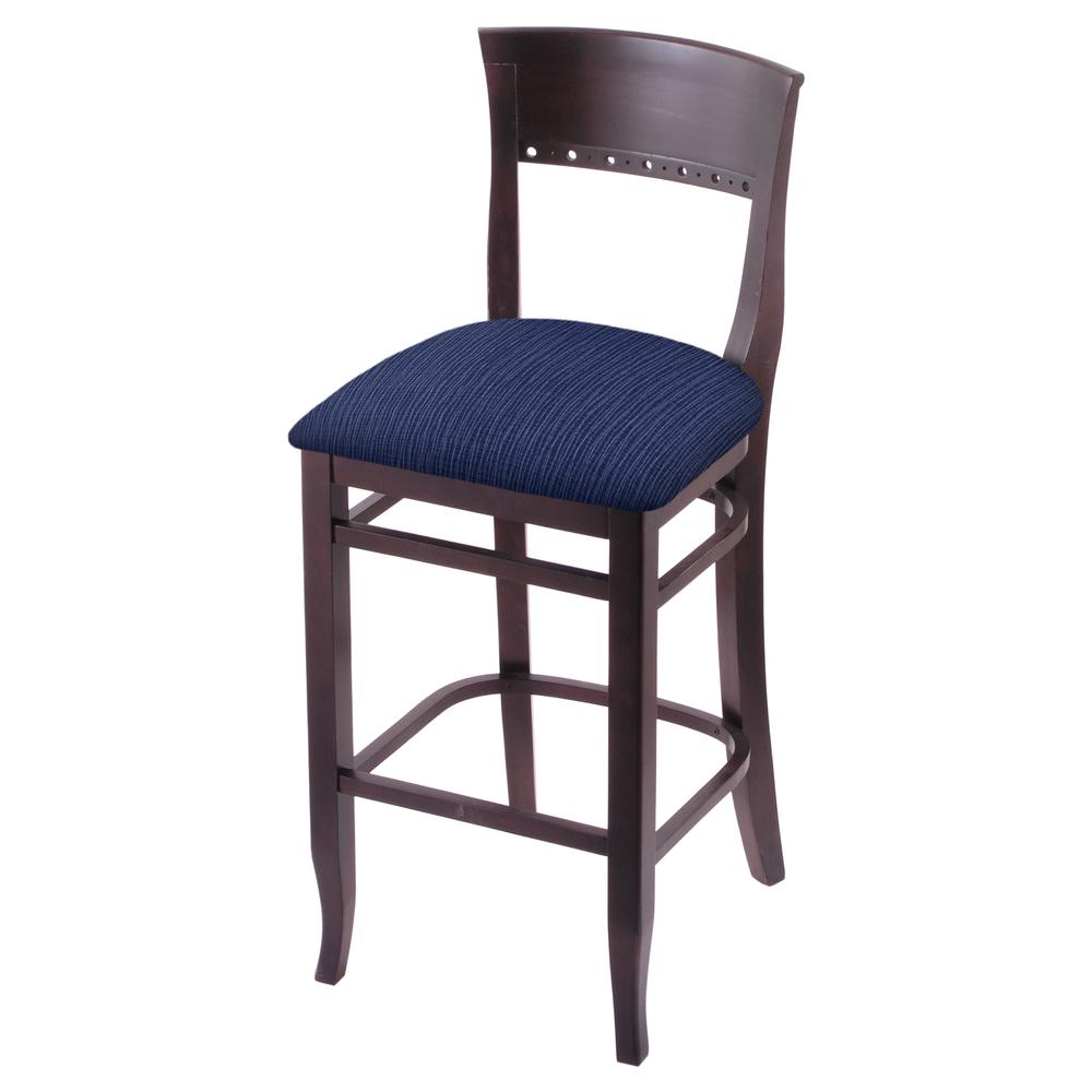 3160 25" Bar Stool with Dark Cherry Finish and Graph Anchor Seat. Picture 1