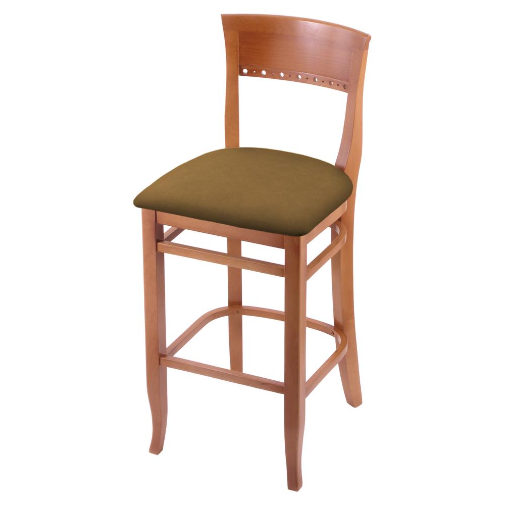 3160 25" Bar Stool with Medium Finish and Canter Saddle Seat. Picture 1